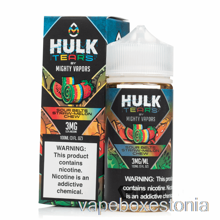 Vape Box Estonia Sour Belts õled Meloni Närimine - Hulk Pisarad - 100ml 3mg